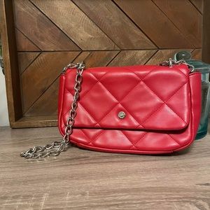 Kendall and Kylie Women's Faux Leather Red Small Crossbody Handbag NWOT